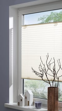 Rulou plisat Gardinia Solo fără găurire, cu fixare prin ventuze, opac, cu 2 șine de ghidaj din aluminiu, crem, 90 x 130 cm 2