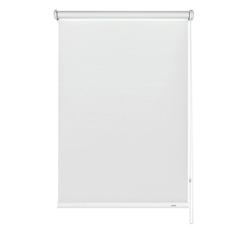 Zatemňovacia roleta Gardinia s bočným vedením, montáž na stenu alebo strop, nepriepustná pre svetlo, biela, 162 x 180 cm