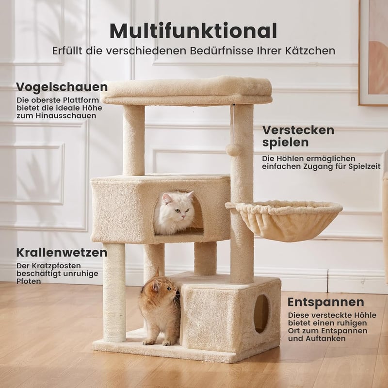 Gardner Pet 105 cm macskakaparófa 2 barlang kosárral macskabútor