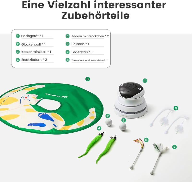 Gardner Pet 5 az 1-ben elektromos interaktív macskajáték USB töltéssel