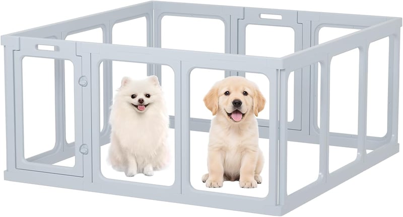 Gardner Pet 60cm Összecsukható Kutyakabin 12 Paneles Átlátszó Játszótér Kölyköknek