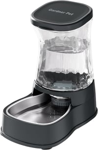 Gardner Pet Automata Macskaeledel-adagoló 3,85L Vízadagoló Kutyáknak Rozsdamentes Acél Tál Szürke - Einzelner Wasserspender (3.85L), Grey - Stainless Steel 1