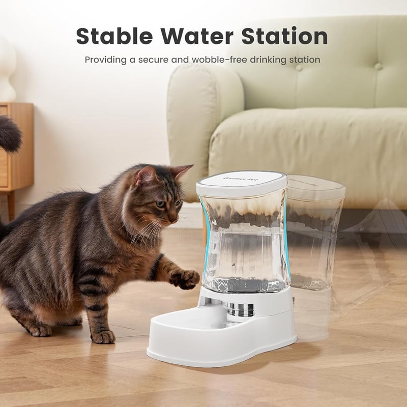 Gardner Pet Automata Macskaeledel és Vízadagoló 3.85L, Áramellátás Nélkül, BPA-Mentes, Közepes/Nagy Háziállatok