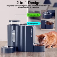 Automatické kŕmidlo pre mačky a psy Gardner Pet Gravitačný dávkovač s miskou z nehrdzavejúcej ocele 3L x 2 Bez obsahu BPA béžové 2