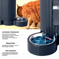 Automatické kŕmidlo pre mačky a psy Gardner Pet Gravitačný dávkovač s miskou z nehrdzavejúcej ocele 3L x 2 Bez obsahu BPA béžové 5