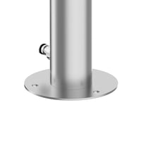 Záhradný vodný stĺpik GARDWELL z nehrdzavejúcej ocele 93 cm, Ø 63 mm, brúsený nerez 304, s 2 výtokmi, skryté pripojenie vody, záhradný kohútik s montážou na podlahu 4