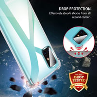 Priehľadný kryt Garegce na Samsung Galaxy A51 s 2 ks tvrdeného skla, TPU silikónové nárazuvzdorné ochranné puzdro, 6,5 palca, priehľadný kryt s rámčekom 3