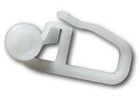 GARIMO Role pentru șină de perdea interioară - Rolă de 8 mm cu cârlig pentru perdea, 100 bucăți, Alb, pentru șine de perdea 1