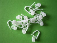 GARIMO Role pentru șină de perdea interioară - Rolă de 8 mm cu cârlig pentru perdea, 100 bucăți, Alb, pentru șine de perdea 3