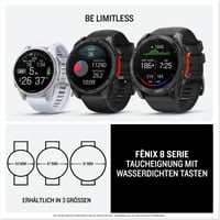 Inteligentné GPS multisportové hodinky Garmin Fenix 8 51 mm – čierne/bridlicovo sivé 8