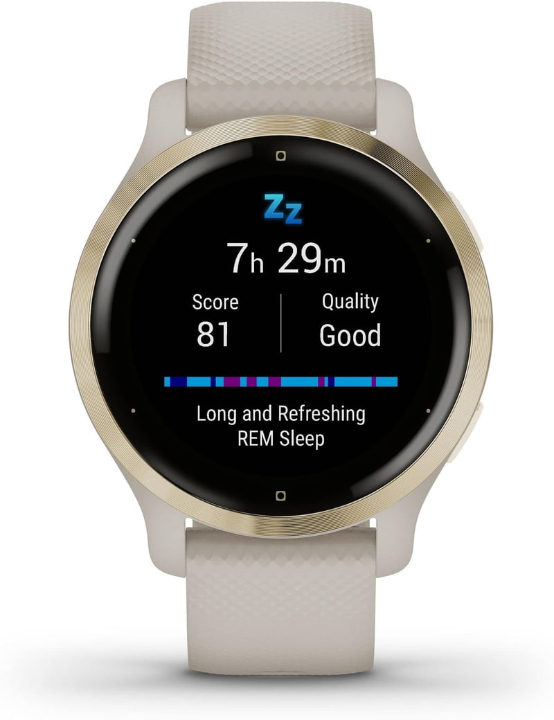 Ceas inteligent de fitness Garmin Venu 2S GPS, ecran tactil AMOLED de 1,1", peste 25 de aplicații sportive, redare muzică și funcție de plată