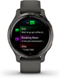 Ceas inteligent Garmin Venu 2S GPS 40 mm cu ecran tactil AMOLED, Negru/Gri, peste 25 de aplicații sportive, autonomie mare a bateriei, monitorizarea sănătății 2
