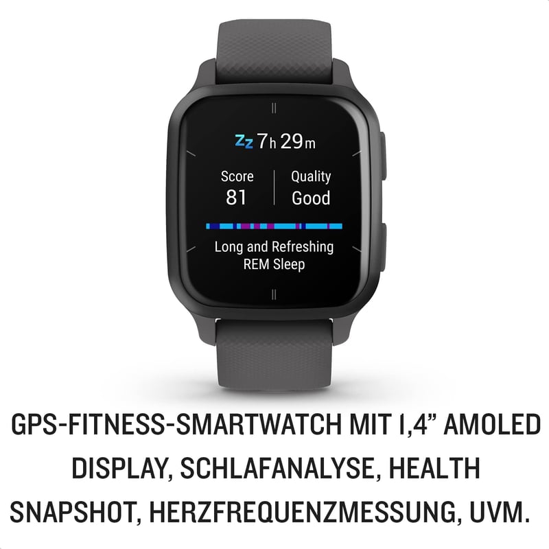 Garmin Venu Sq 2 GPS Fitness Smartwatch AMOLED kijelzővel, 25+ sportapp, 11 nap akkumulátor