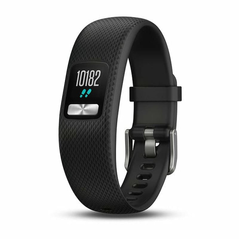 Garmin Vívofit 4 fitness narukvica S/M veličina crna, obnovljeni uređaj, mjerač aktivnosti, trajanje baterije 1 godina, zaslon u boji