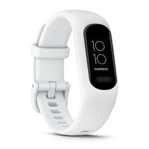 Brățară fitness Garmin Vívosmart 5 Alb, mărime S/M - Ecran tactil OLED mare, monitorizare somn, monitorizare puls, rezistentă la apă, autonomie baterie 7 zile - Recondiționat