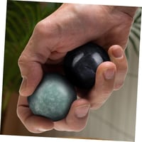 Garneck 4 darabos Baoding márvány golyó szett - kínai csengő golyók Qigong és kéz masszázshoz - relaxáció stresszoldás zöld fekete 6
