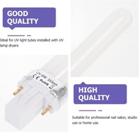 Garneck 4db UV izzó 9W 365nm géllakk szárítóhoz körmöshöz 2