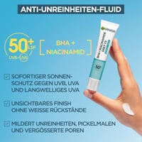Garnier Invisible Matt SPF 50+ Napvédő Fluid Akné és Pattanások Ellen 40ml 2
