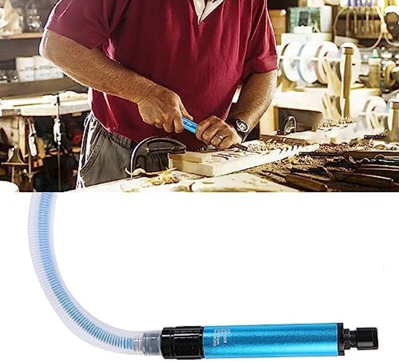 Garosa KP-601 Pneumatikus Egyenes Csiszoló - 35.000 RPM Léghajtású Fém Marógép, Ceruza Stílusú Köszörű Tokmánnyal, Vörös