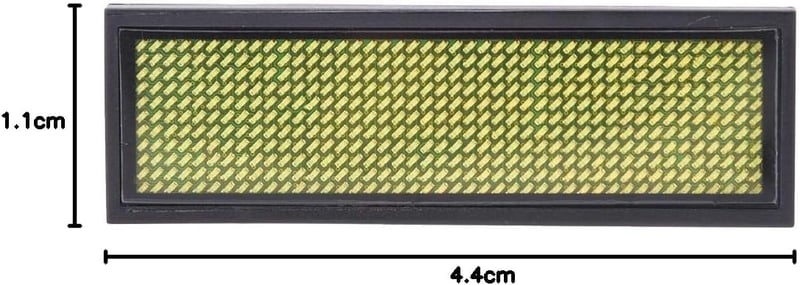 Garosa Programozható LED Kijelző Jelvény Sárga 93x30mm USB Étterem Bár Rendezvény