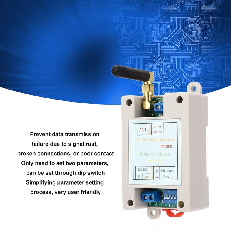 Garosa RTU Adatátviteli Modul - 2db Vezeték Nélküli Transceiver 1000M Hatótávolsággal - Smart Home Rendszerekhez - Egyszerű Telepítés