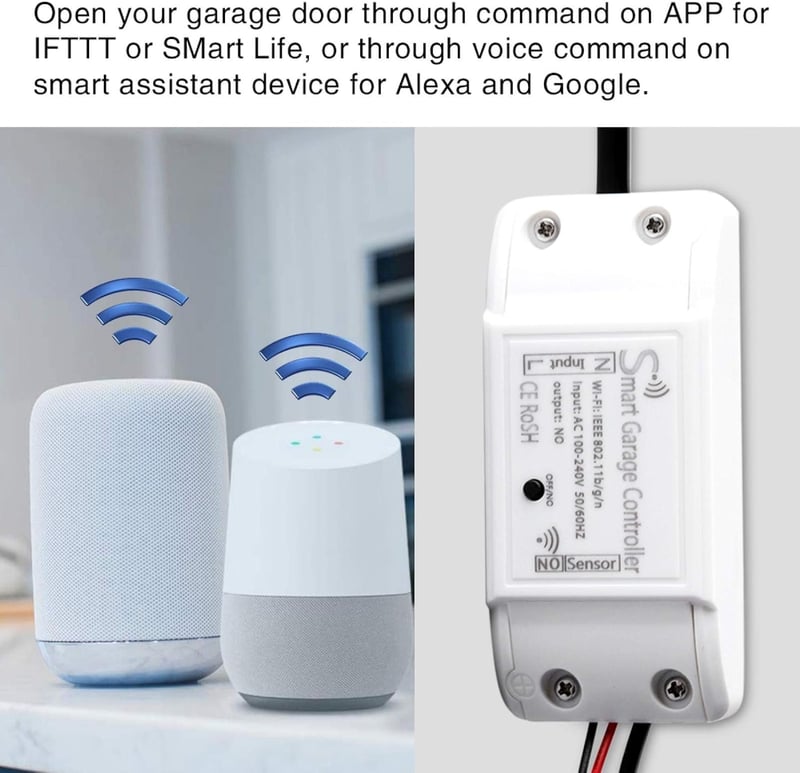 Garsent WiFi Garázskapu Nyitó Okos Távirányító App Vezérléssel EU