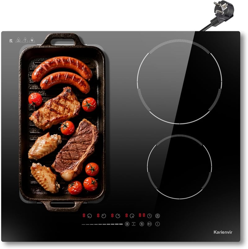 GASLAND 60 cm-es Indukciós Főzőlap 4 Zónával, Flex Zóna, Boost Funkció, 9 Fokozat, Biztonsági Zár