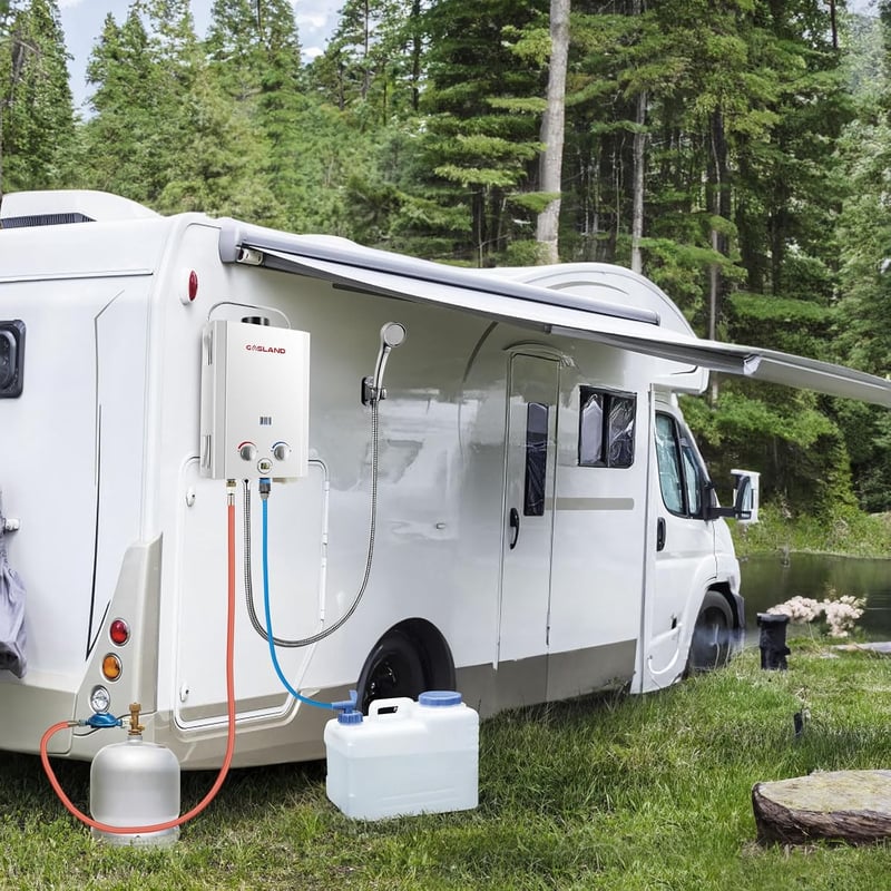 GASLAND BE158 6L azonnali LPG tag nélküli gázbojler 50 mbar camping zuhany RV utazáshoz
