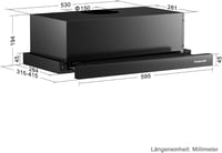 Hotă plată GASLAND BR60BP 60 cm negru, capacitate 335 m³/h, cu recirculare sau evacuare, incluzând filtru de carbon activ CF132 5