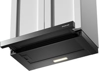 Hotă plată GASLAND BR60BP 60 cm negru, capacitate 335 m³/h, cu recirculare sau evacuare, incluzând filtru de carbon activ CF132 1