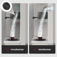 Hotă plată GASLAND BR60BP 60 cm negru, capacitate 335 m³/h, cu recirculare sau evacuare, incluzând filtru de carbon activ CF132 4