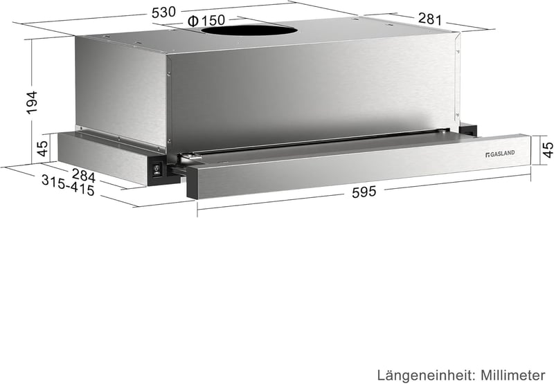 GASLAND BR60SP 60 cm-es rozsdamentes páraelszívó recirkulációs és kipufogó funkcióval
