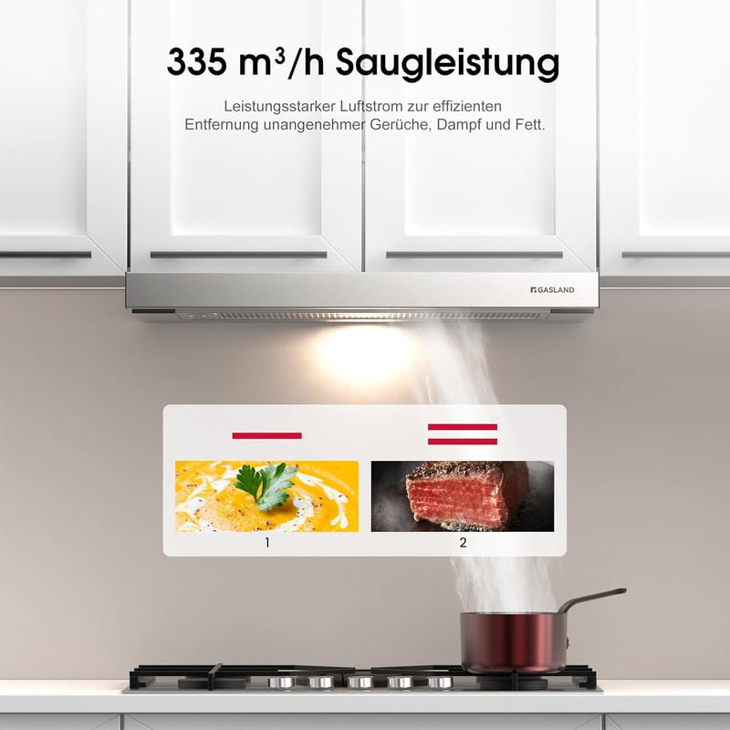 GASLAND BR60SP 60 cm-es rozsdamentes páraelszívó recirkulációs és kipufogó funkcióval