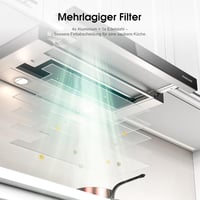 GASLAND BR60SS 60cm Páraelszívó A++ Üvegfront Szenzoros Érintésvezérlés 566m³/h 3