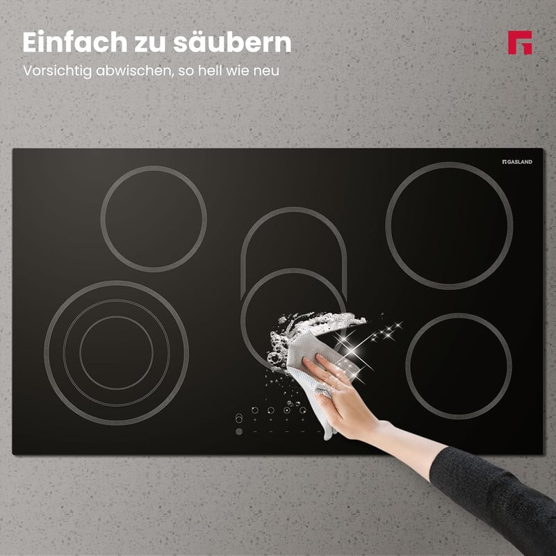 GASLAND CH90BF 90 cm beépíthető elektromos főzőlap 5 zónás érintésvezérlés 8500W