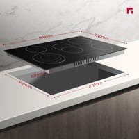 GASLAND CH90BF 90 cm beépíthető elektromos főzőlap 5 zónás érintésvezérlés 8500W 6