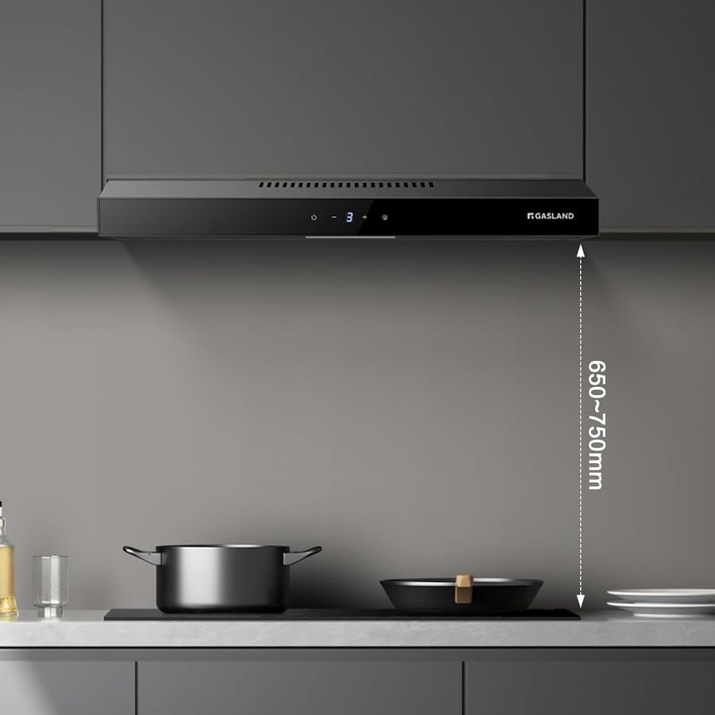 GASLAND Chef SR60BS 60 cm Páraelszívó Fekete Acél, 202 m³/h, 3 Fokozat, Szűrővel
