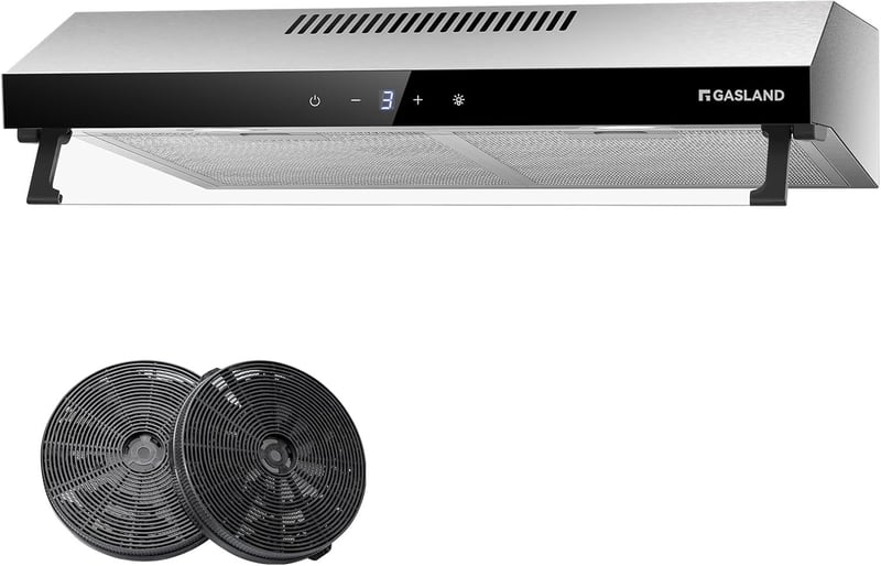 GASLAND Chef UC60SS 60cm Páraelszívó Dupla Motor Rozsdamentes Acél Szűrővel - 2-Silver