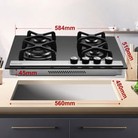 GASLAND GH6604BG1FC Beépíthető Gázfőzőlap 4 Égővel, Wok Égővel, 60 cm Fekete Edzett Üveg, 8000W, LPG/Földgáz Kompatibilis, Gyermekzárral 6