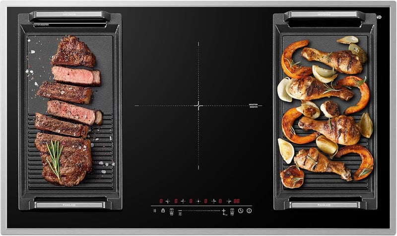 GASLAND IH905BFB beépíthető indukciós főzőlap 5 zónás, FlexInduction, PowerBoost - 90 cm, 10000 W