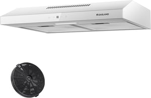 GASLAND SR60WS Hotă de aragaz 60 cm, Mod Circulare, Funcționare Silențioasă 214 m³/h, 3 Trepte Control Tactil