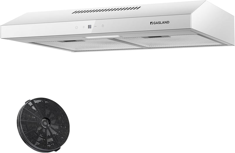 GASLAND SR60WS 60 cm Páraelszívó Cirkulációs Módban, Csendes Működés 214 m³/h, 3 Fokozat Érintésvezérlés