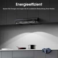 GASLAND UC60BS 60 cm Páraelszívó Dupla Motor Recirkulációs Fekete Fém 333 m³/h 8