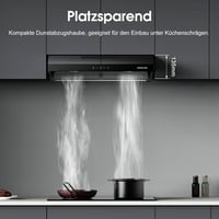 GASLAND UC60BS 60 cm Páraelszívó Dupla Motor Recirkulációs Fekete Fém 333 m³/h 9