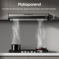 GASLAND UC90SS Páraelszívó 90cm - Rozsdamentes Acél, Dupla Motoros, 361m³/h, 3 Fokozatú Érintésvezérlés, Fali vagy Pult Alá Szerelhető, LED  7