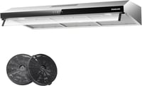 GASLAND UC90SS Páraelszívó 90cm - Rozsdamentes Acél, Dupla Motoros, 361m³/h, 3 Fokozatú Érintésvezérlés, Fali vagy Pult Alá Szerelhető, LED  1