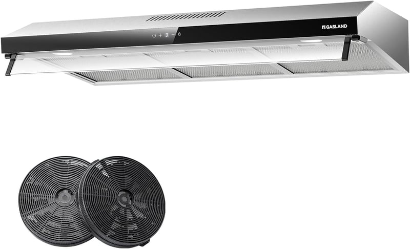 GASLAND UC90SS Páraelszívó 90cm - Rozsdamentes Acél, Dupla Motoros, 361m³/h, 3 Fokozatú Érintésvezérlés, Fali vagy Pult Alá Szerelhető, LED 