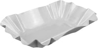 Gastro-Bedarf-Gutheil 125 db fehér eldobható papír tálca currys kolbászhoz 9x14x3cm 1