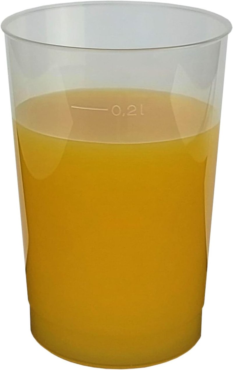 Gastro-Bedarf-Gutheil 40 db Újrahasználható Műanyag Pohár 0,2 L Átlátszó PP - Ø 6.8 cm Höhe 9.8 cm, 40