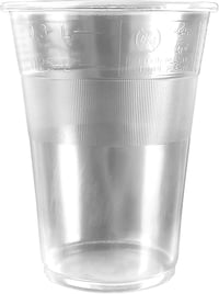 Gastro-Bedarf-Gutheil 50 db Műanyag Pohár 0,3 L Átlátszó Söröző Pohár Töltési Vonallal 6